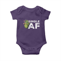 Funny Anti Valentine Baby Onesie Single AF Heart Cactus