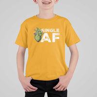 Funny Anti Valentine T Shirt For Kid Single AF Heart Cactus