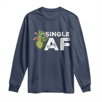 Funny Anti Valentine Long Sleeve Shirt Single AF Heart Cactus