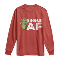 Funny Anti Valentine Long Sleeve Shirt Single AF Heart Cactus