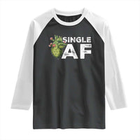 Funny Anti Valentine Raglan Shirt Single AF Heart Cactus
