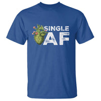 Funny Anti Valentine T Shirt Single AF Heart Cactus
