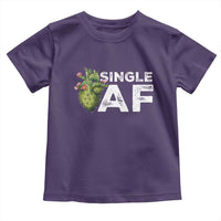 Funny Anti Valentine Toddler T Shirt Single AF Heart Cactus