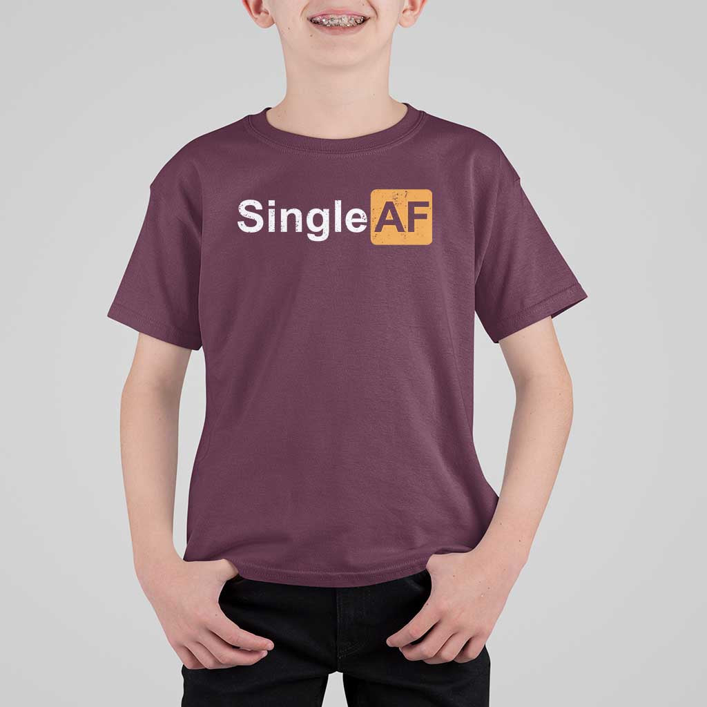 Funny Anti Valentine Single AF T Shirt For Kid