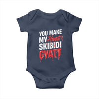 Funny Meme Valentine's Day Baby Onesie You Make My Heart Skibidi Gyatt