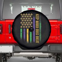 Keep Mardi Gras Great Spare Tire Cover American Flag Fleur De Lis