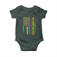 Keep Mardi Gras Great Baby Onesie American Flag Fleur De Lis