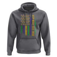 Keep Mardi Gras Great Hoodie American Flag Fleur De Lis