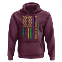 Keep Mardi Gras Great Hoodie American Flag Fleur De Lis