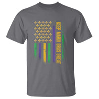 Keep Mardi Gras Great T Shirt American Flag Fleur De Lis