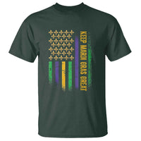 Keep Mardi Gras Great T Shirt American Flag Fleur De Lis