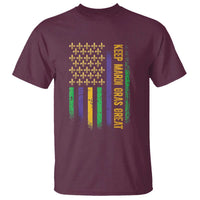 Keep Mardi Gras Great T Shirt American Flag Fleur De Lis