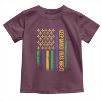 Keep Mardi Gras Great Toddler T Shirt American Flag Fleur De Lis
