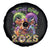 Mardi Gras 2025 Spare Tire Cover Cow Jester Outfit