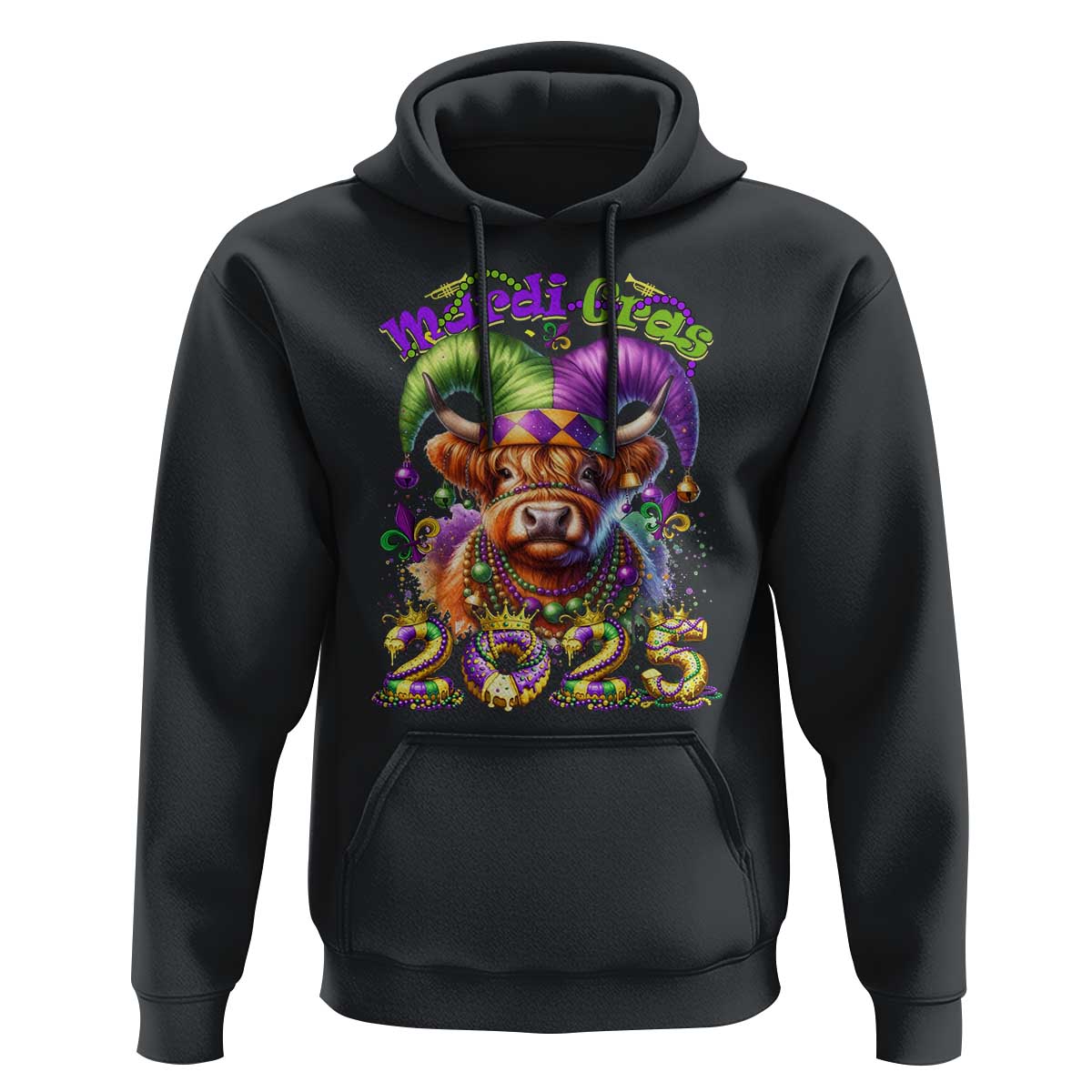 Mardi Gras 2025 Hoodie Cow Jester Outfit