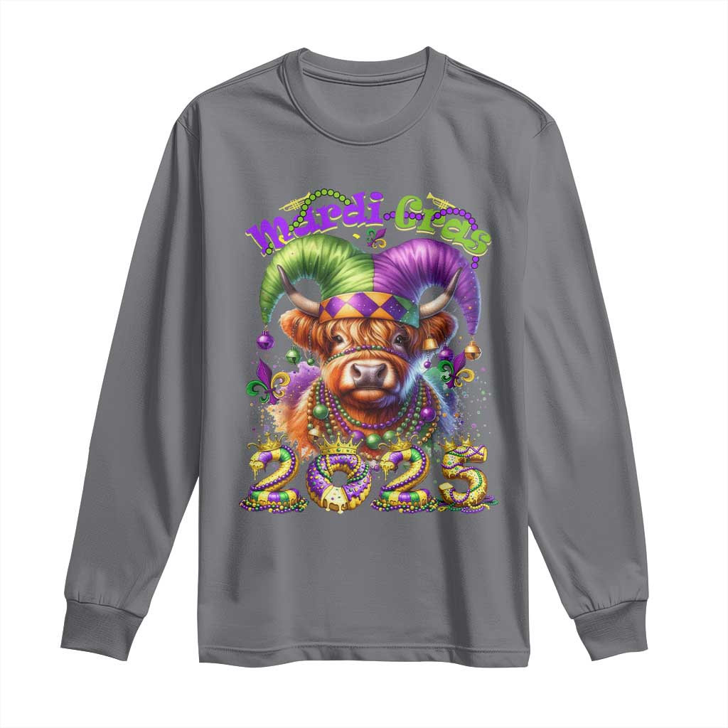 Mardi Gras 2025 Long Sleeve Shirt Cow Jester Outfit