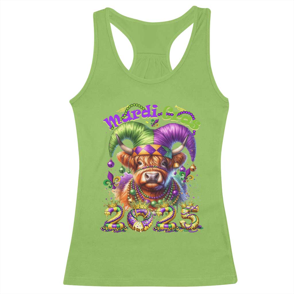 Mardi Gras 2025 Racerback Tank Top Cow Jester Outfit