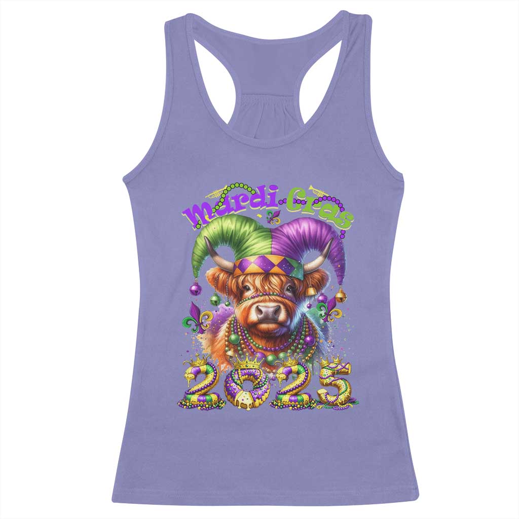 Mardi Gras 2025 Racerback Tank Top Cow Jester Outfit