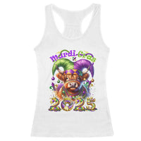 Mardi Gras 2025 Racerback Tank Top Cow Jester Outfit
