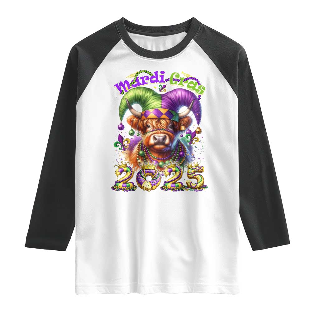 Mardi Gras 2025 Raglan Shirt Cow Jester Outfit