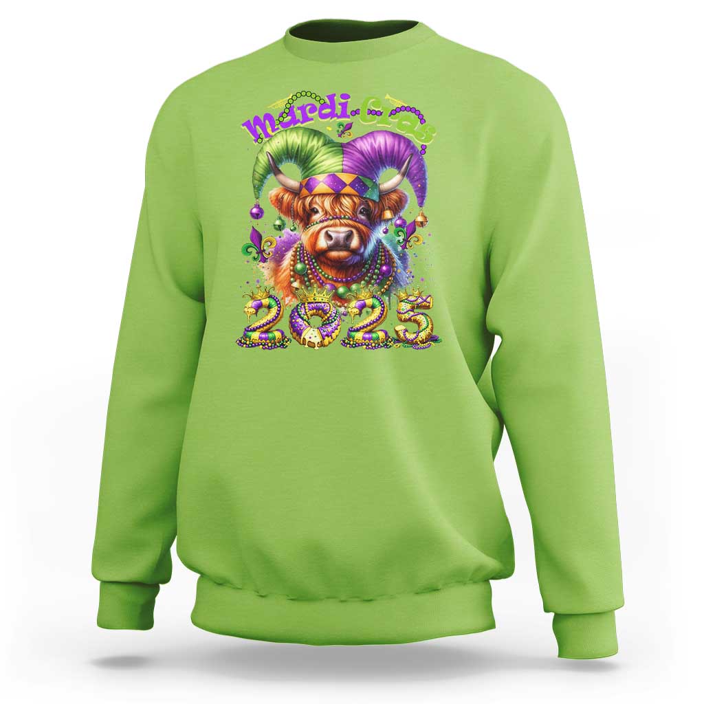 Mardi Gras 2025 Sweatshirt Cow Jester Outfit