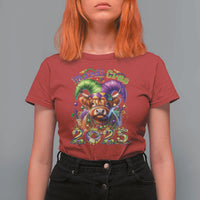 Mardi Gras 2025 T Shirt For Women Cow Jester Outfit