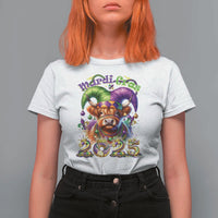 Mardi Gras 2025 T Shirt For Women Cow Jester Outfit