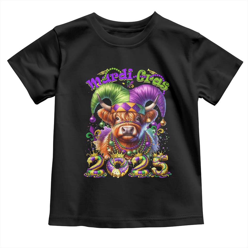 Mardi Gras 2025 Toddler T Shirt Cow Jester Outfit