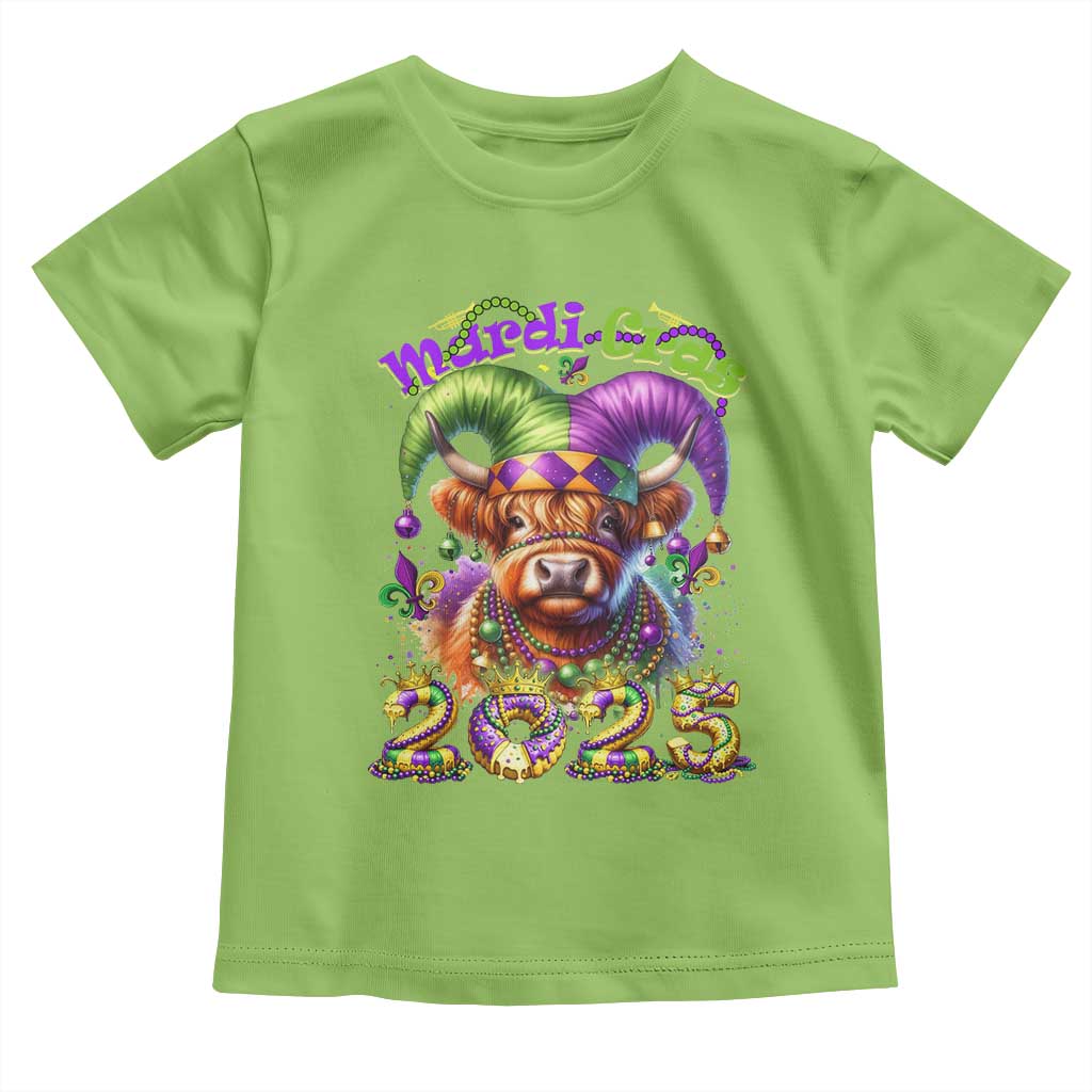 Mardi Gras 2025 Toddler T Shirt Cow Jester Outfit