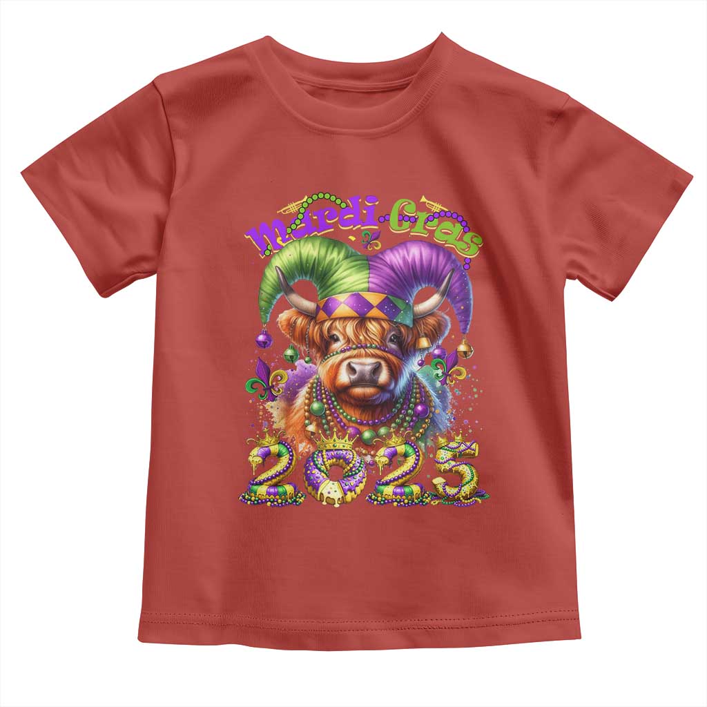 Mardi Gras 2025 Toddler T Shirt Cow Jester Outfit