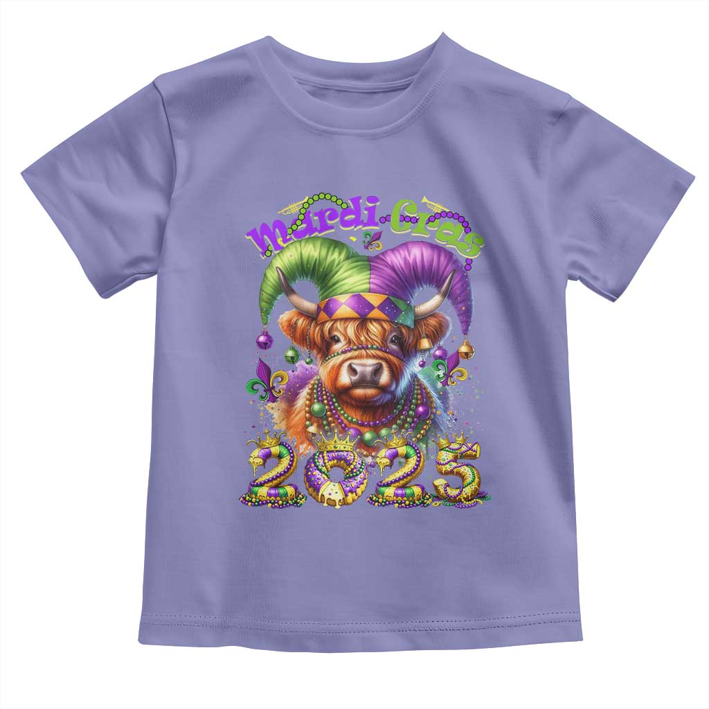 Mardi Gras 2025 Toddler T Shirt Cow Jester Outfit