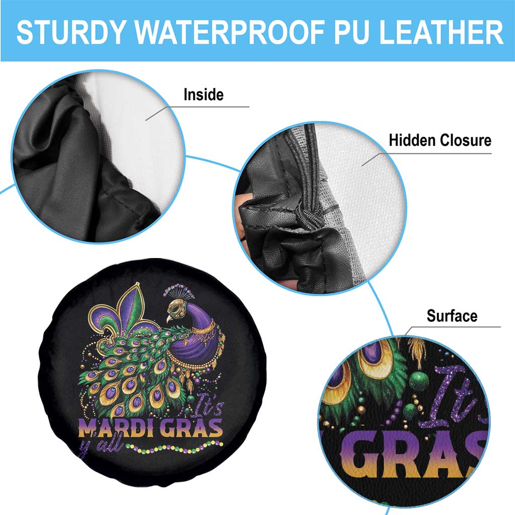 Mardi Gras Spare Tire Cover Its Mardi Gras Y'all Peacock Costume