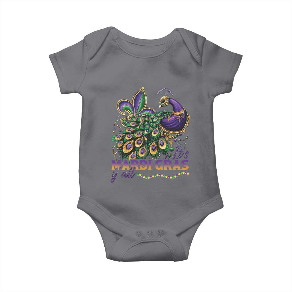 Mardi Gras Baby Onesie Its Mardi Gras Y'all Peacock Costume