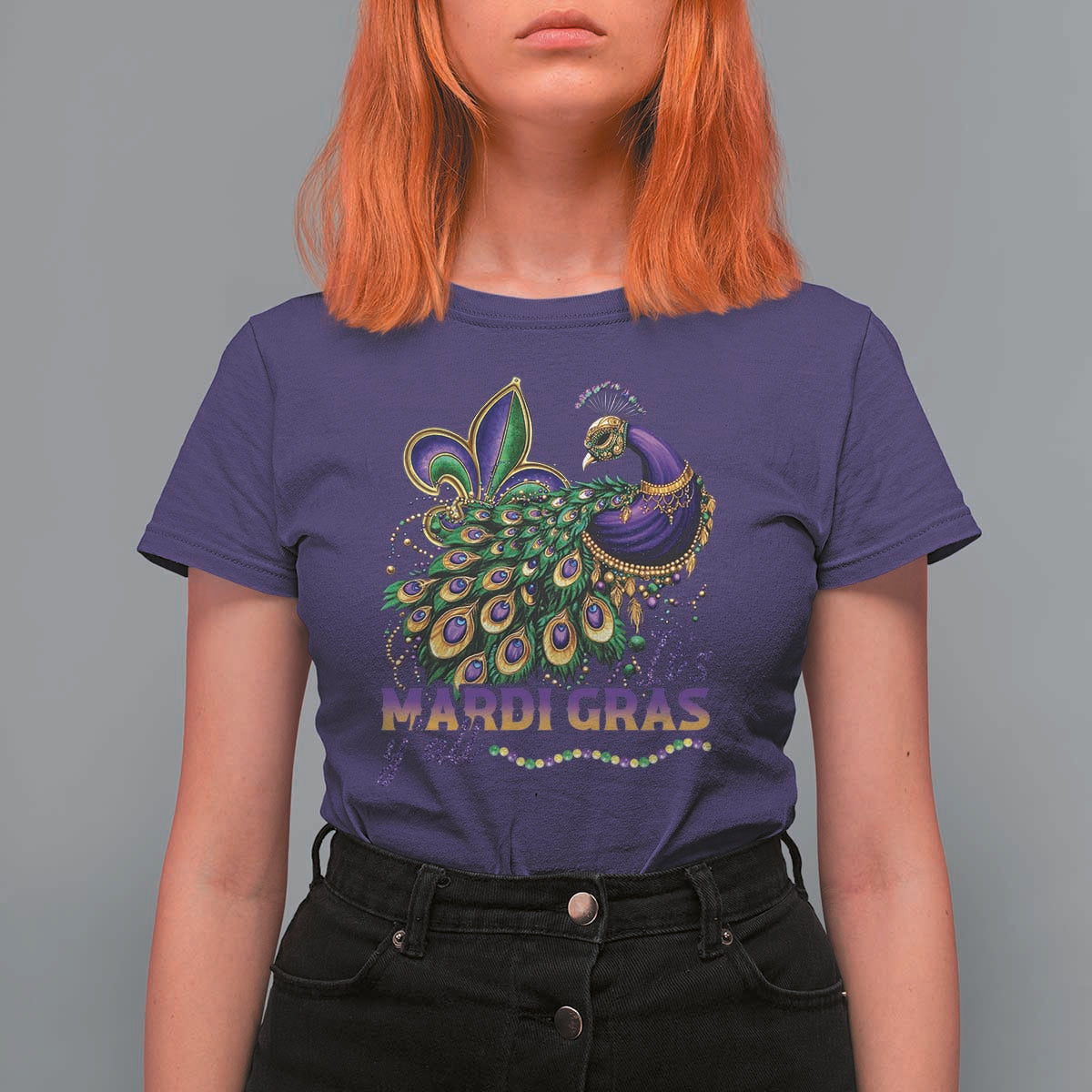 Mardi Gras T Shirt For Women Its Mardi Gras Y'all Peacock Costume