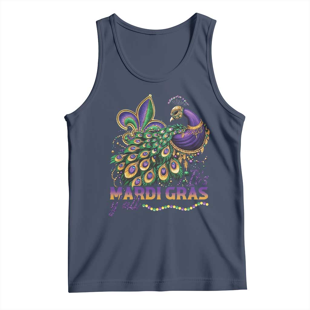 Mardi Gras Tank Top Its Mardi Gras Y'all Peacock Costume