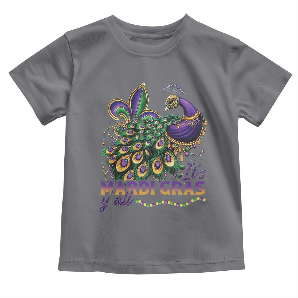 Mardi Gras Toddler T Shirt Its Mardi Gras Y'all Peacock Costume