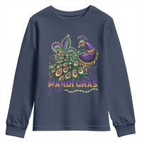 Mardi Gras Youth Sweatshirt Its Mardi Gras Y'all Peacock Costume