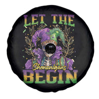Mardi Gras Spare Tire Cover Let The Shenanigans Begin Skeleton Jester Costume