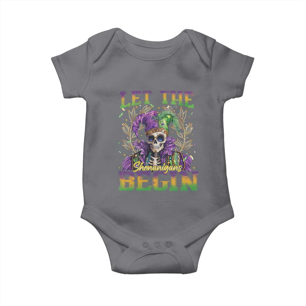 Mardi Gras Baby Onesie Let The Shenanigans Begin Skeleton Jester Costume