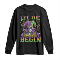 Mardi Gras Long Sleeve Shirt Let The Shenanigans Begin Skeleton Jester Costume