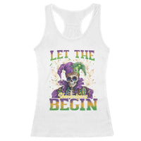 Mardi Gras Racerback Tank Top Let The Shenanigans Begin Skeleton Jester Costume