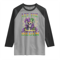 Mardi Gras Raglan Shirt Let The Shenanigans Begin Skeleton Jester Costume