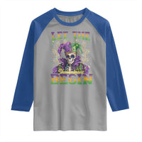 Mardi Gras Raglan Shirt Let The Shenanigans Begin Skeleton Jester Costume