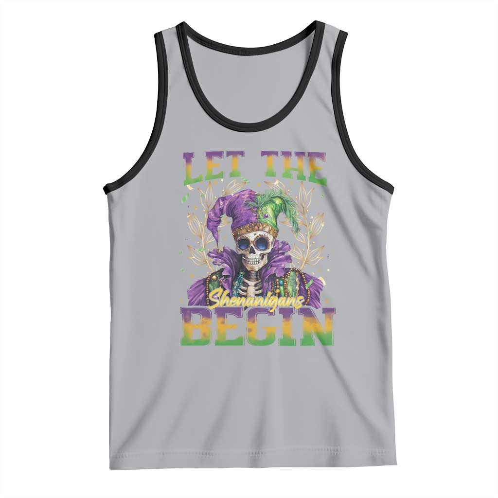 Mardi Gras Tank Top Let The Shenanigans Begin Skeleton Jester Costume