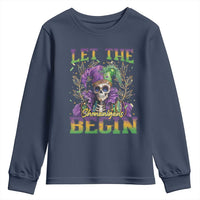 Mardi Gras Youth Sweatshirt Let The Shenanigans Begin Skeleton Jester Costume