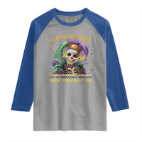 Louisiana Mardi Gras Raglan Shirt Cajun To The Bone Skeleton Jester Costume