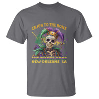 Louisiana Mardi Gras T Shirt Cajun To The Bone Skeleton Jester Costume