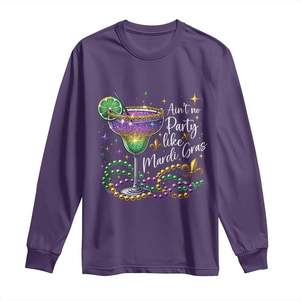 Ain't No Party Like Mardi Gras Long Sleeve Shirt Fat Tuesday Louisiana Drinking Team