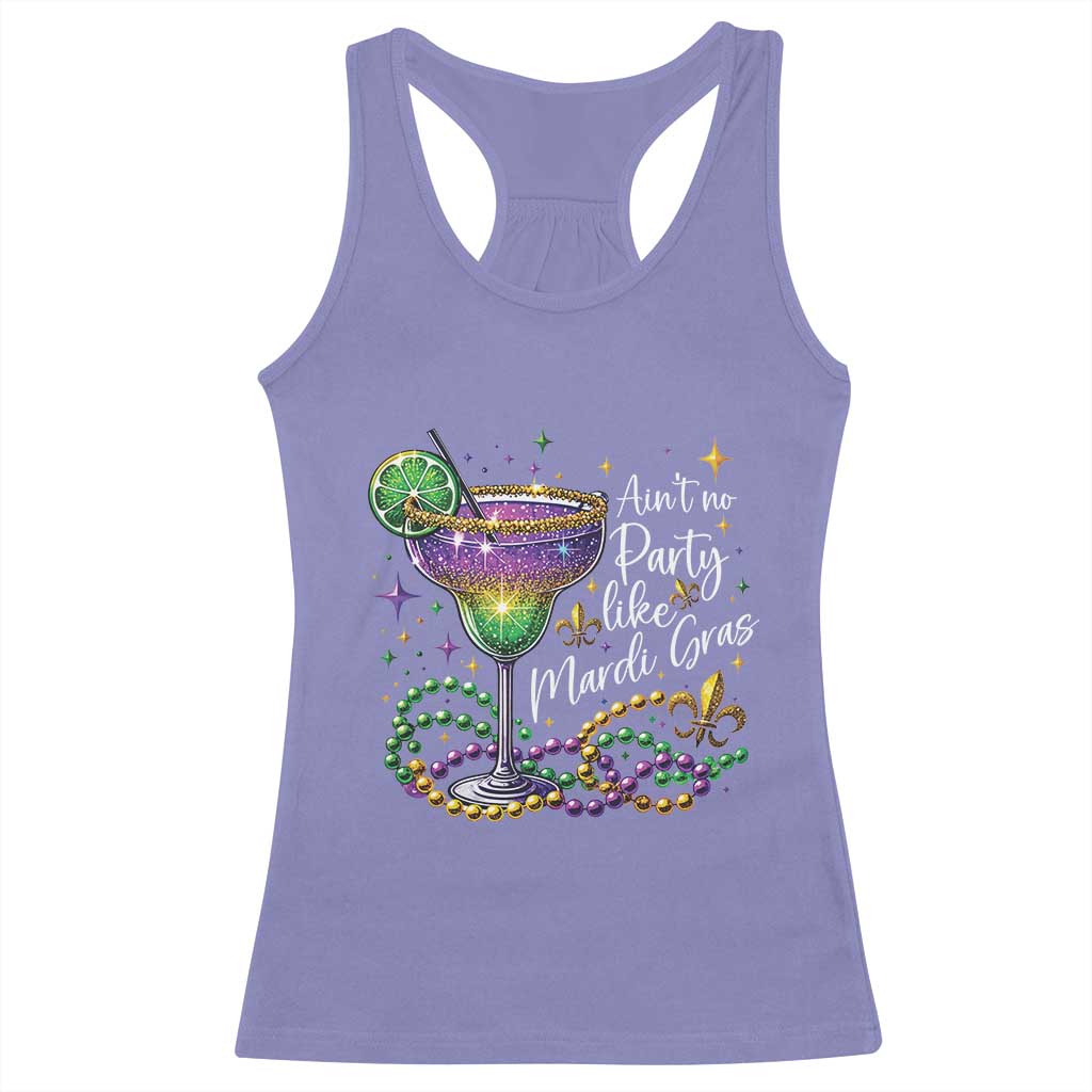 Ain't No Party Like Mardi Gras Racerback Tank Top Fat Tuesday Louisiana Drinking Team