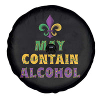 Funny Mardi Gras Party Spare Tire Cover May Contain Alcohol Drinking Team